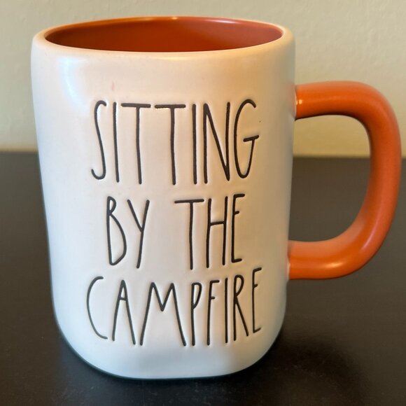 Rae Dunn SITTING BY THE CAMPFIRE Mug ~ Artisan Collection by Magenta ~ Camping - Picture 1 of 7